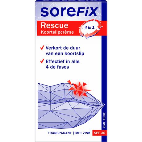 SoreFix Rescue Op Zink Gebaseerde Koortslipcrème 6 ML
