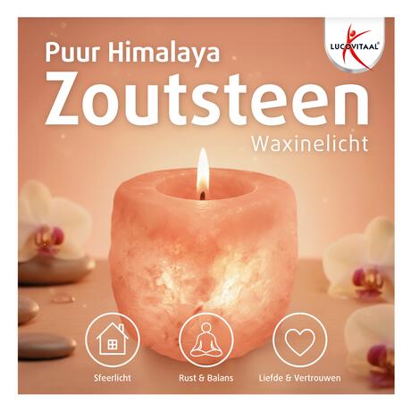 Lucovitaal Puur Himalaya Zoutsteen Waxinelicht