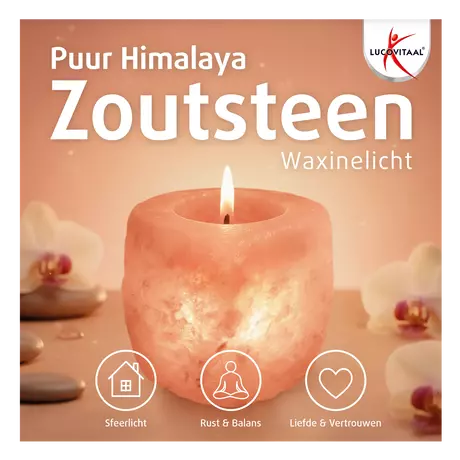 Lucovitaal Puur Himalaya Zoutsteen Waxinelicht