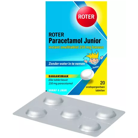 Roter Paracetamol 250 MG Junior Smelttabletten 20 stuks