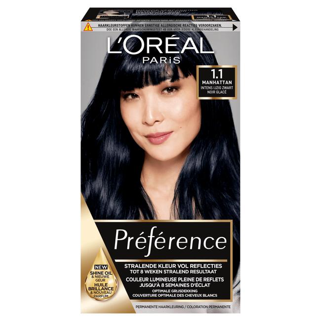L'Oréal Paris Préférence Permanente Haarverf 1.1 Cool Black Pearl