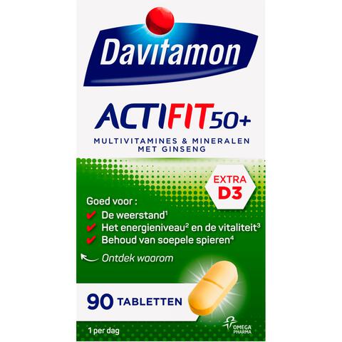 Davitamon Actifit 50+ Multivitamine met Ginseng 90 Tabletten