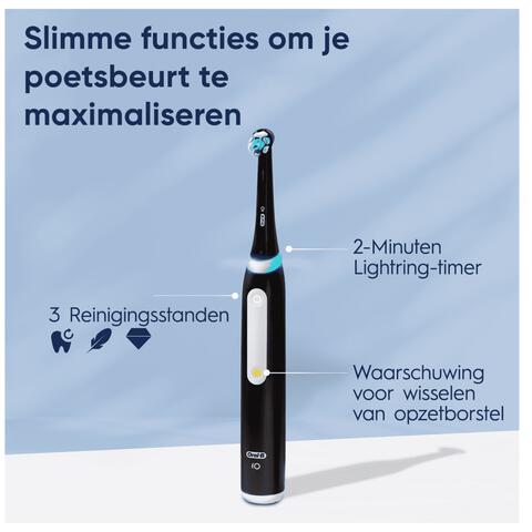 Oral-B iO 3 Duo Zwart & Blauw 2 Elektrische Tandenborstels