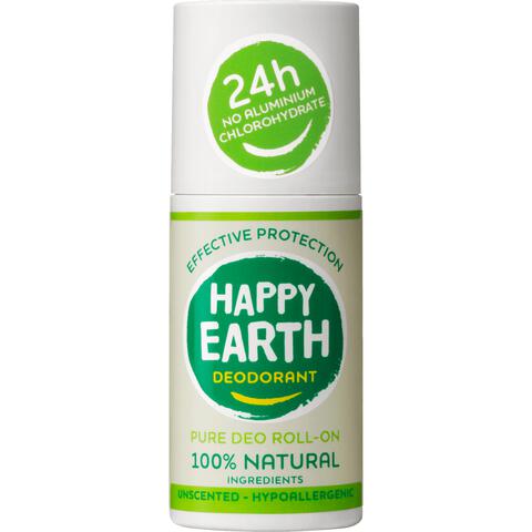 Happy Earth 100% Natuurlijke Unscented Deodorant Roller 75 ML