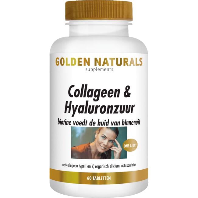 Golden Naturals Collageen & Hyaluronzuur Tabletten 60 stuks