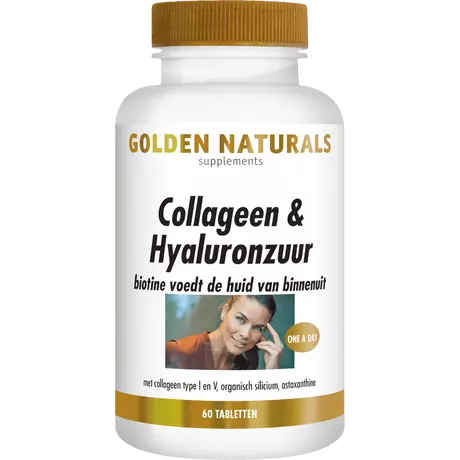 Golden Naturals Collageen & Hyaluronzuur Tabletten 60 stuks