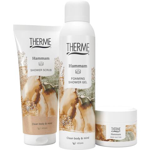 Therme Hammam Cadeauset Shower Foam /Body Butter Shower Scrub