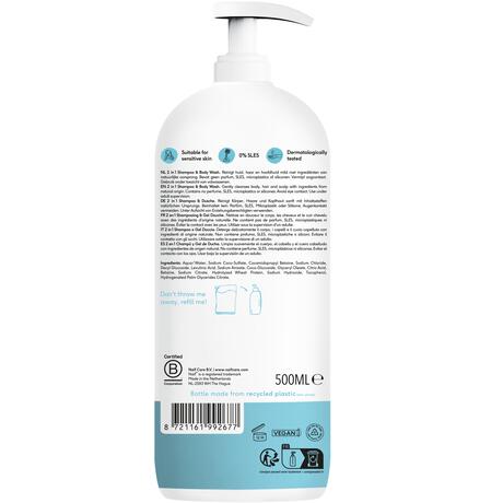 Naïf 2-in-1 Shampoo & Body Wash 0% parfum 500 ML