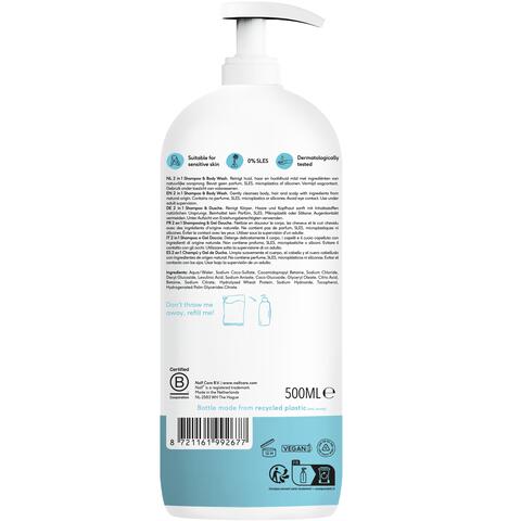 Naïf 2-in-1 Shampoo & Body Wash 0% parfum 500 ML