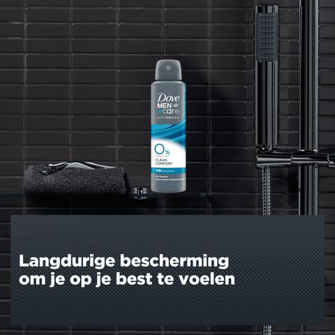 Dove Men+Care Advanced 0% Clean Comfort Deodorant Spray 150 ML