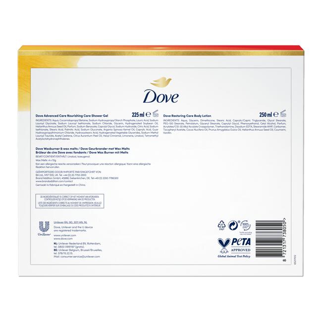 Dove Advanced Nourishing Care Giftset met Wax Burner Geschenkset