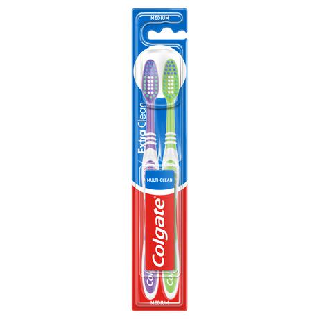 Colgate Extra Clean Tandenborstel 2 stuks