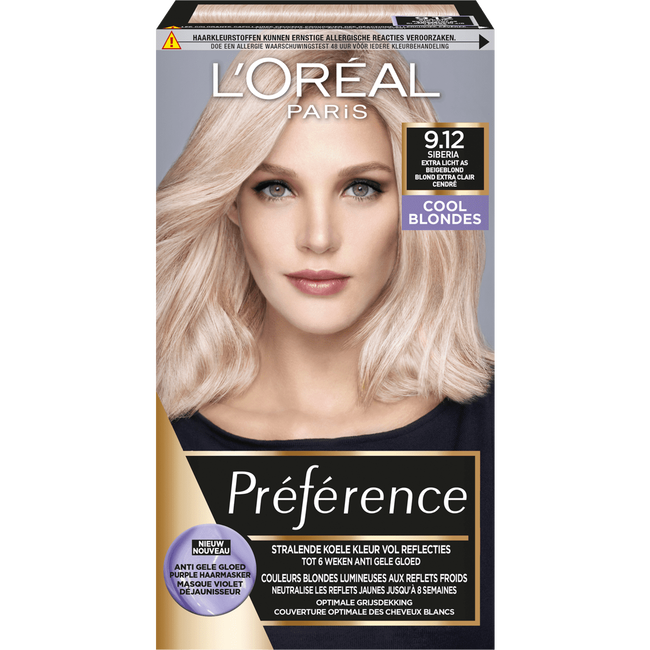 L Oreal Paris Preference Cool Blondes 9 12 Siberia Permanente Haarverf 1 Ea Etos
