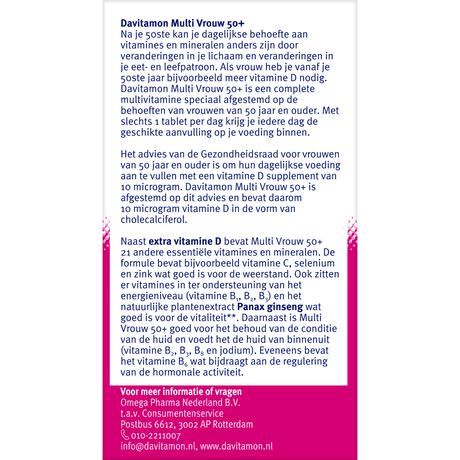 Davitamon Multi Vrouw 50+ 60 stuks