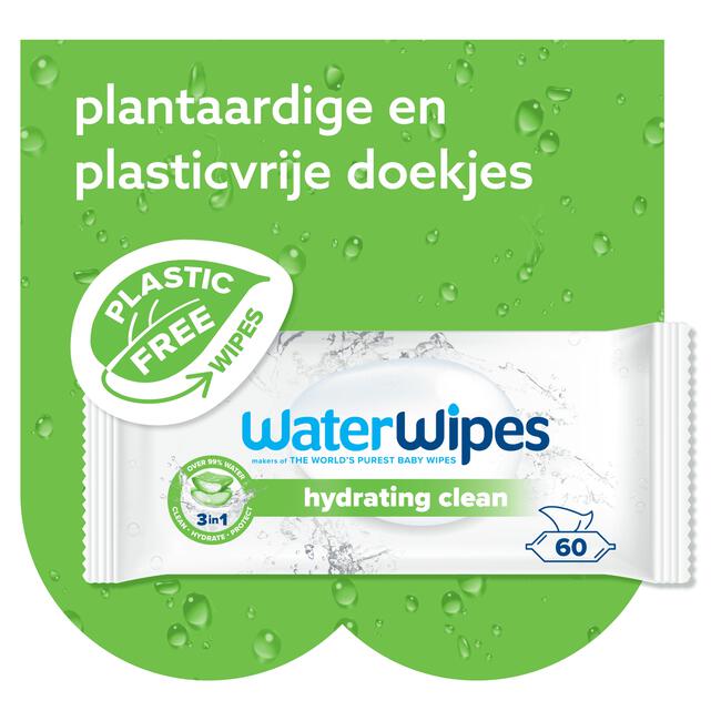 WaterWipes Billendoekjes Hydrating Clean 48 stuks