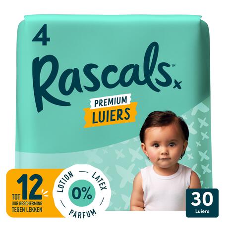 Rascals Premium Luiers Maat 4 10-15 KG 30 stuks