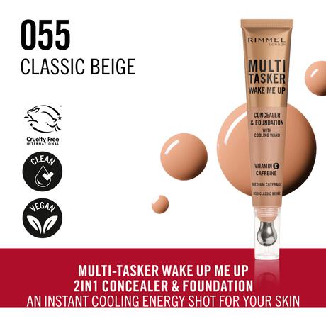 Rimmel Multi-Tasker Wake Me Up Concealer en Foundation 55 Classic Beige