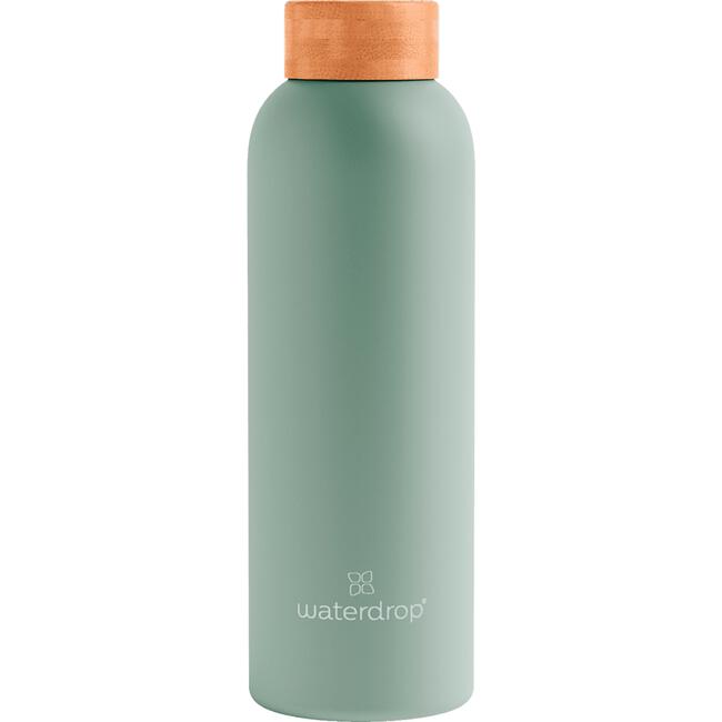 Waterdrop Thermo Steel RVS Drinkfles Olijfgroen 600 ML