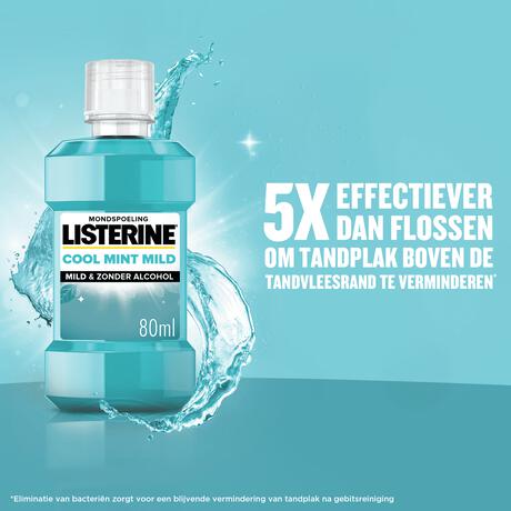Listerine Mondwater Cool Mint Milde Smaak 80 ML