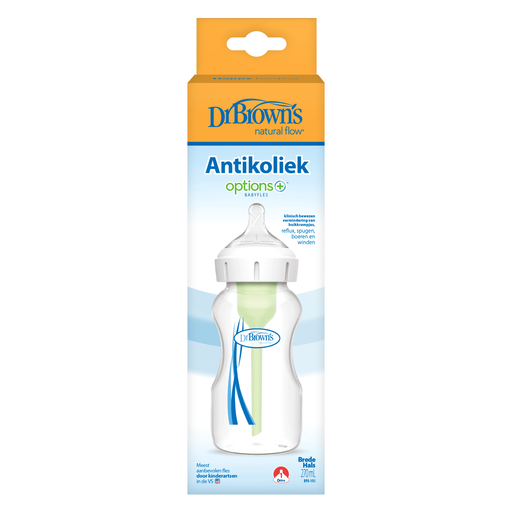Dr. Brown’s Options+ Anti-Colic Brede Halsfles 270 ML