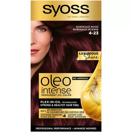 Syoss Oleo Intense Permanente Haarkleuring 4-23 Bordeaux Rood/Bordeaux Intense
