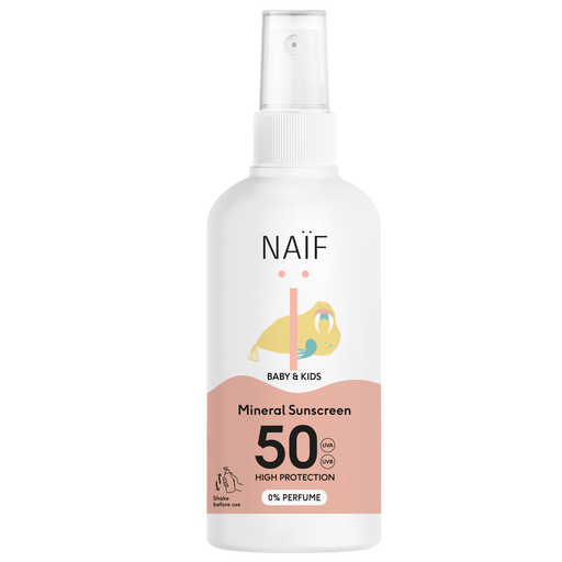 Naïf Baby & Kids Minerale Zonnebrandspray SPF 50 0% Parfum 100 ML