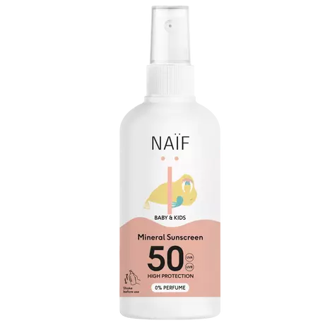 Naïf Baby & Kids Minerale Zonnebrandspray SPF 50 0% Parfum 100 ML