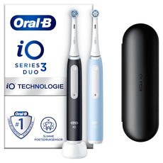 Oral-B iO 3 Duo Zwart & Blauw 2 Elektrische Tandenborstels