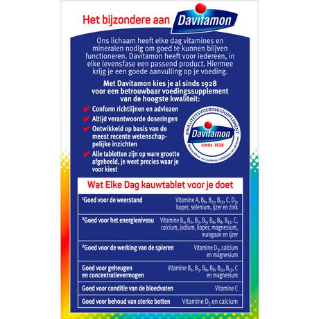 Davitamon Elke Dag 60 kauwtabletten