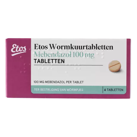 Etos Wormkuurtabletten 100 MG 6 stuks