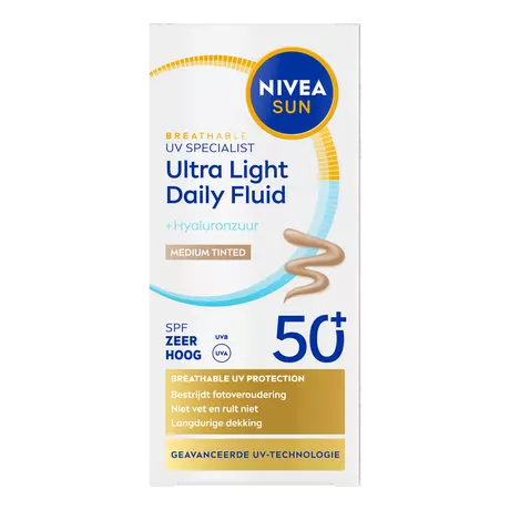 NIVEA SUN UV Face Specialist Ultra Light Daily Fluid Medium Tinted SPF50+ 40 ML