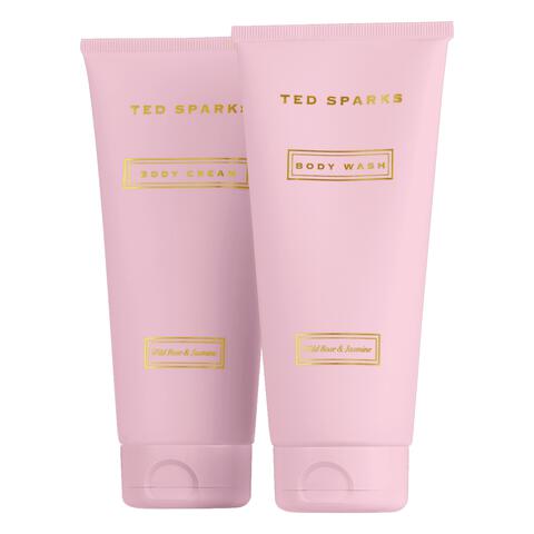 Ted Sparks Giftset Showergel & Body Cream Wild Rose & Jasmin 