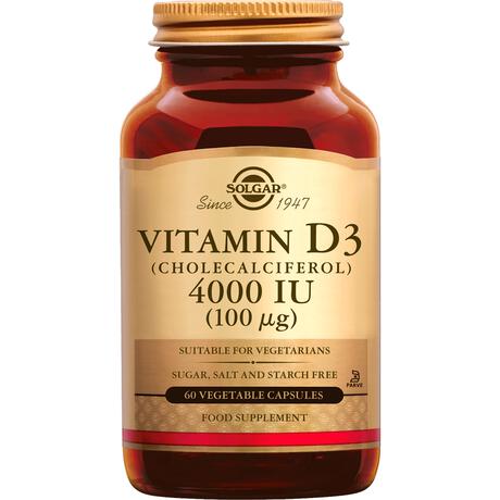 Solgar Vitamin D-3 4000 IU 100 mcg 60 capsules