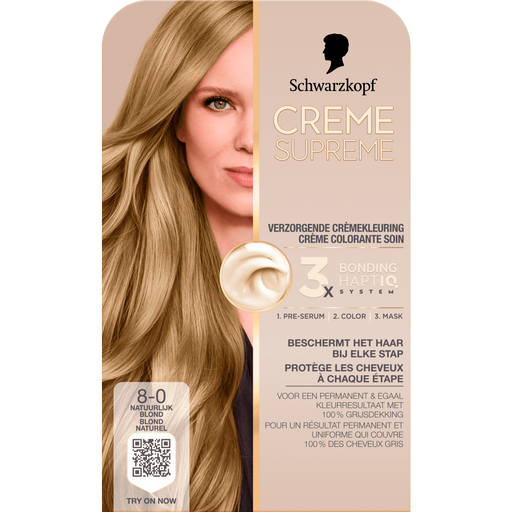 Schwarzkopf Creme Supreme Haarkleuring 8-0 Natuurlijk Blond