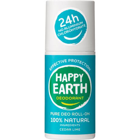 Happy Earth 100% Natuurlijke Cedar Lime Deodorant Roller 75 ML