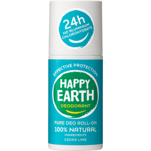 Happy Earth 100% Natuurlijke Cedar Lime Deodorant Roller 75 ML