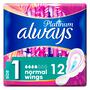 Always Platinum Maandverband Met Vleugels (maat 1) Normal 12 stuks