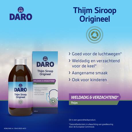 Daro Thijmsiroop Original 200 ML