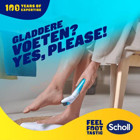 Scholl Velvet Smooth  Elekrische Voetvijl Blauw
