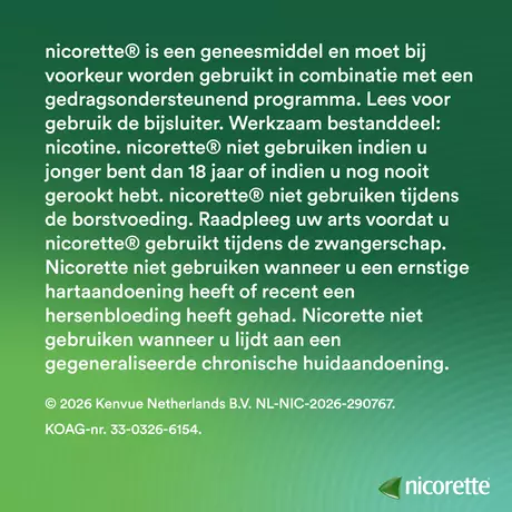 Nicorette Pleister 25 mg Nicotine 7 Stuks