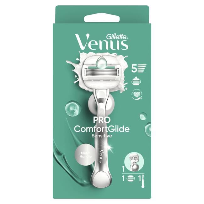 Gillette Venus Pro ComfortGlide Sensitive Scheersysteem 5 Blades + 1 Navulmesjes