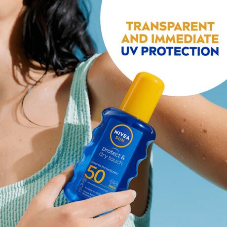 NIVEA SUN Protect & Dry Touch Transparante Zonnespray SPF 50 200 ML