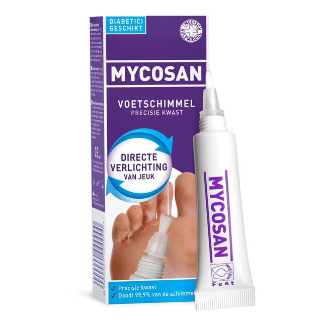 Bewust werper tellen Mycosan Voetschimmel Behandeling Met Precisiekwast 15 ML 15 ML | Etos