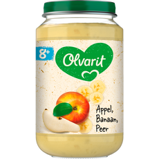 Olvarit Appel Banaan Peer Fruithapje 8+ maanden 200 GR