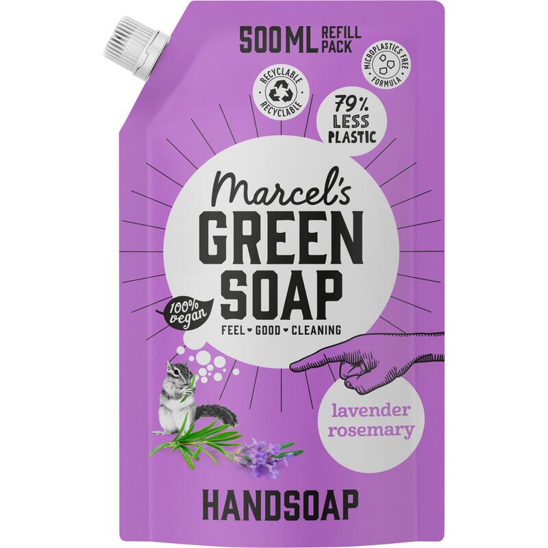 Marcel's Green Soap Lavendel & Rozemarijn Handzeep Navulzak 500 ML