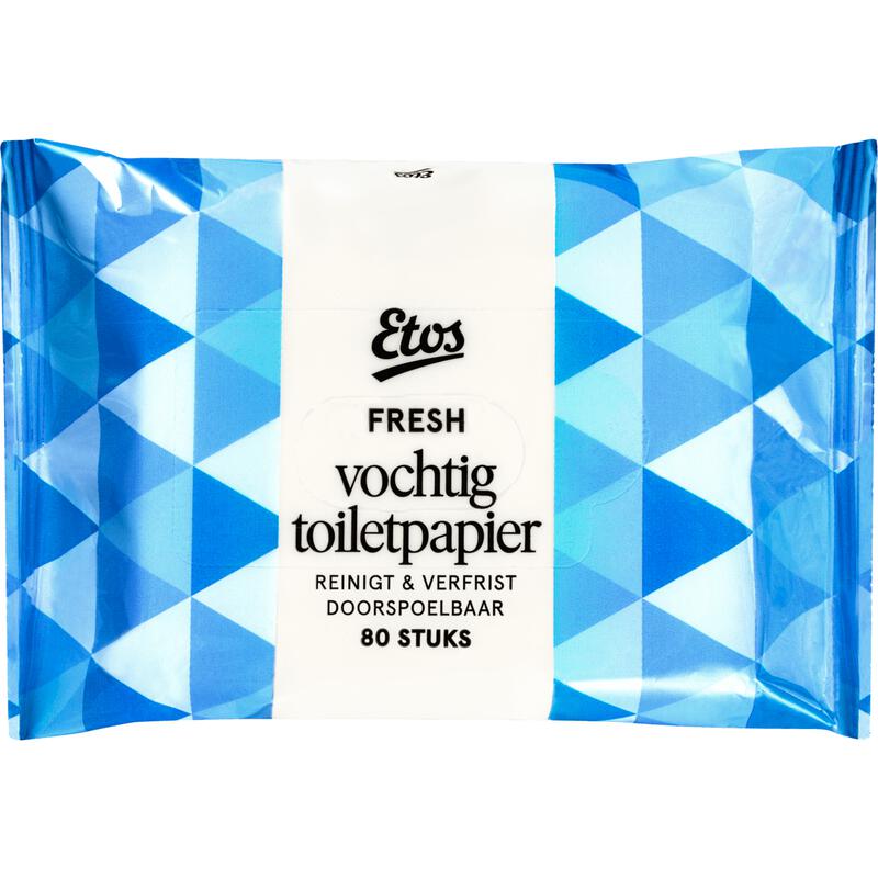 Etos Fresh Vochtig Toiletpapier 80 stuks