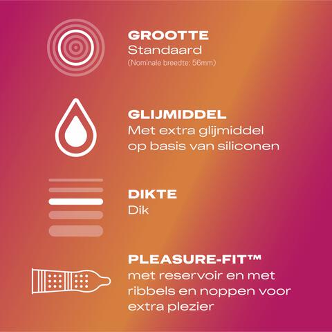 Durex Condooms Pleasure Me met Ribbels 10 stuks
