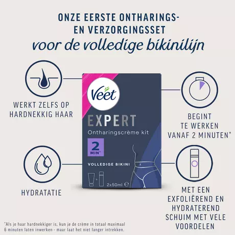 Veet Expert Bikini Ontharingscrème Kit 200 ML