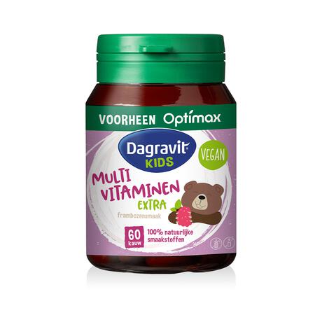 Dagravit Natural Kids Multi Framboos Hooggedoseerd 60 Dragees