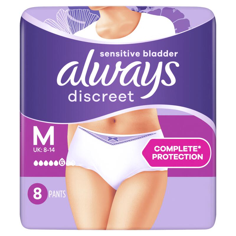 Always Incontinentiebroekjes Discreet Maat M 8 stuks
